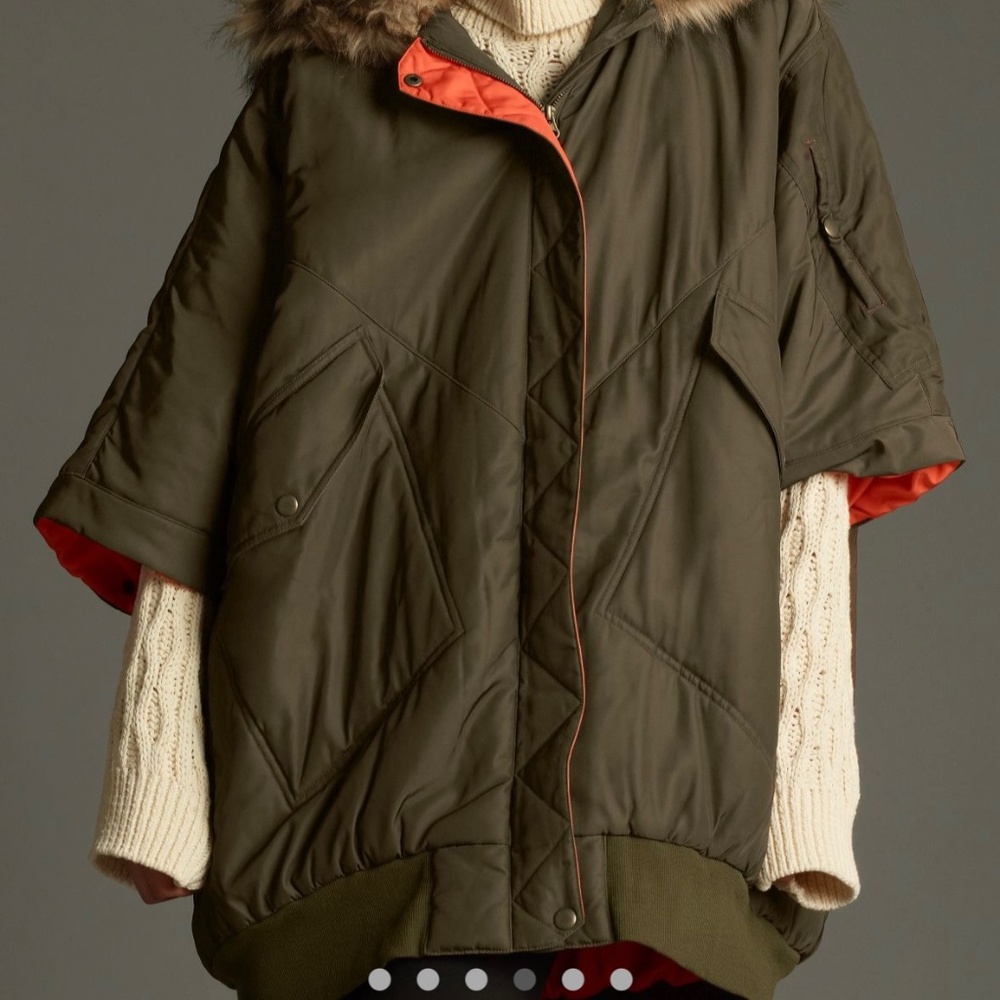 Anthropologie Pilcro Utility Mid-Sleeve Jacket (Capelet)